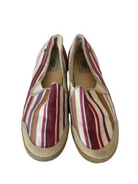Ugg Australia Delizah Striped Pull-On Flats Comfort Bold Shoes Size 8 Women's
